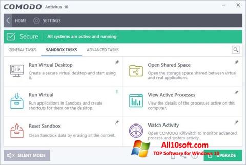 Capture d'écran Comodo Antivirus pour Windows 10