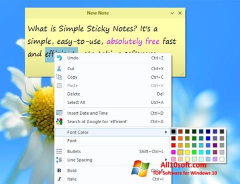 Capture d'écran Simple Sticky Notes pour Windows 10