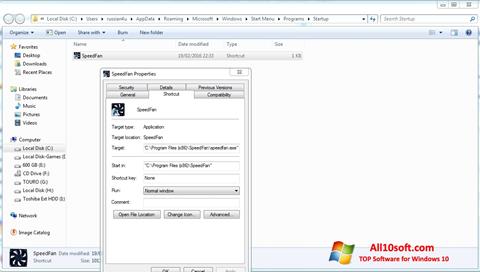 Capture d'écran SpeedFan pour Windows 10