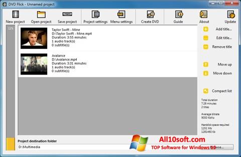 Capture d'écran DVD Flick pour Windows 10