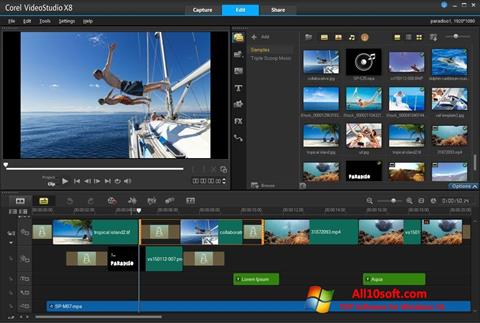 Capture d'écran Corel VideoStudio pour Windows 10