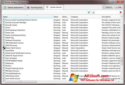 Capture d'écran Startup Delayer pour Windows 10