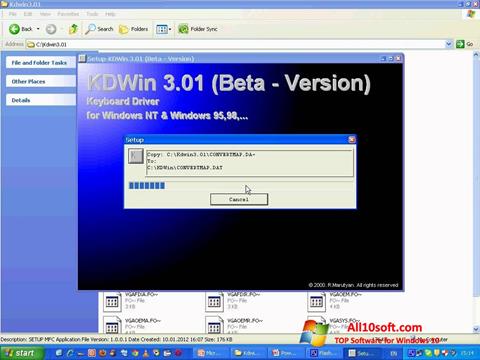 Capture d'écran KDWin pour Windows 10
