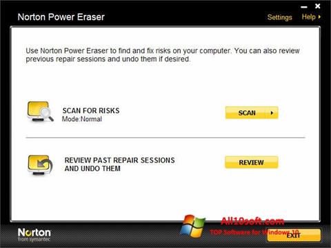 Capture d'écran Norton Power Eraser pour Windows 10