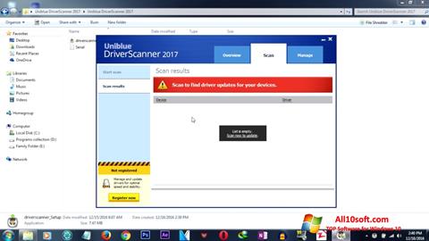 Capture d'écran DriverScanner pour Windows 10
