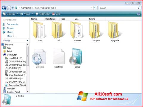 Capture d'écran Windows 7 USB DVD Download Tool pour Windows 10