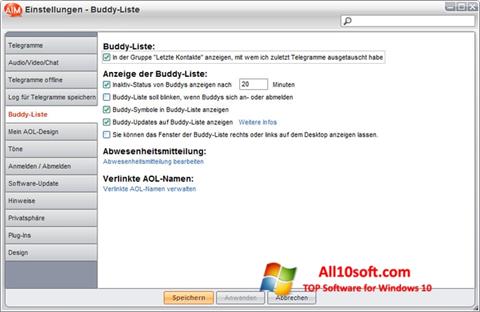 Capture d'écran AOL Instant Messenger pour Windows 10
