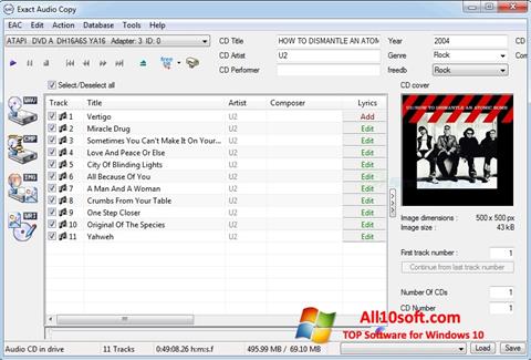 Capture d'écran Exact Audio Copy pour Windows 10