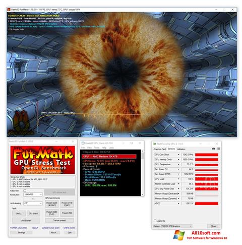 Capture d'écran FurMark pour Windows 10