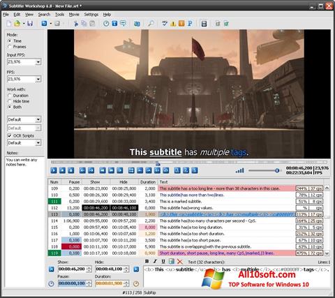 Capture d'écran Subtitle Workshop pour Windows 10