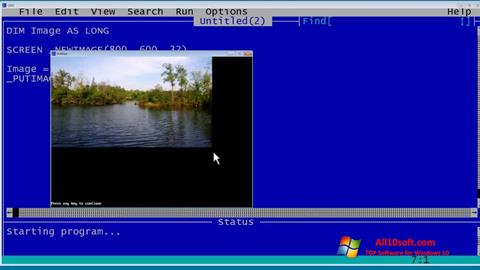 Capture d'écran QBasic pour Windows 10