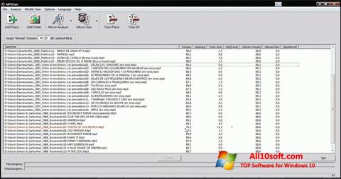 Capture d'écran MP3Gain pour Windows 10
