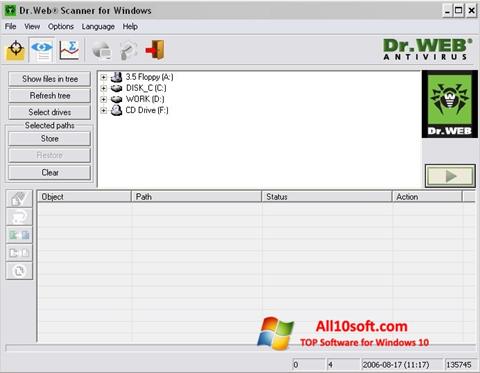 Capture d'écran Dr.Web pour Windows 10