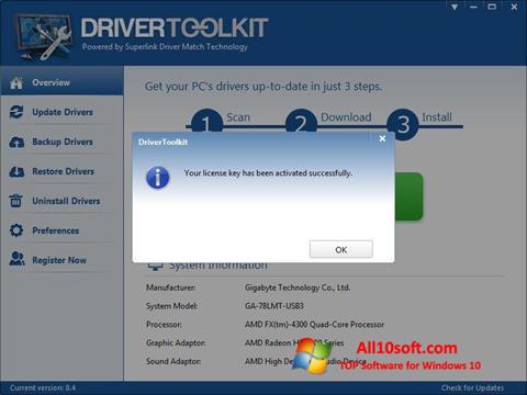 Capture d'écran Driver Toolkit pour Windows 10