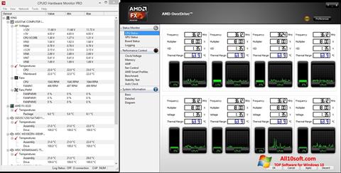 Capture d'écran AMD Overdrive pour Windows 10