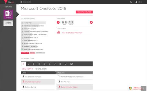 Capture d'écran Microsoft OneNote pour Windows 10