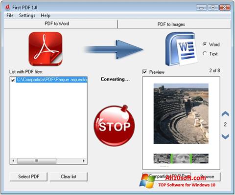 Capture d'écran First PDF pour Windows 10