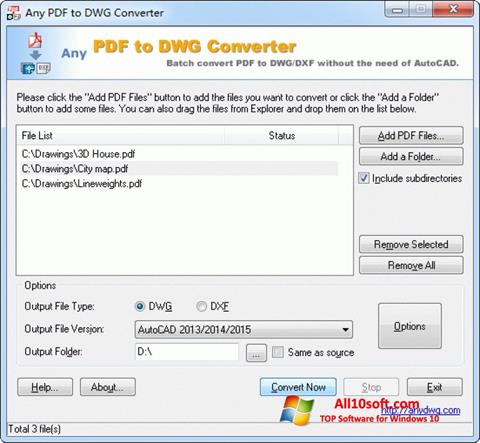 Capture d'écran PDF to DWG Converter pour Windows 10