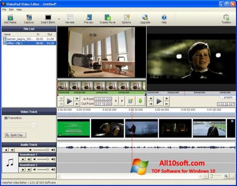 Capture d'écran VideoPad Video Editor pour Windows 10