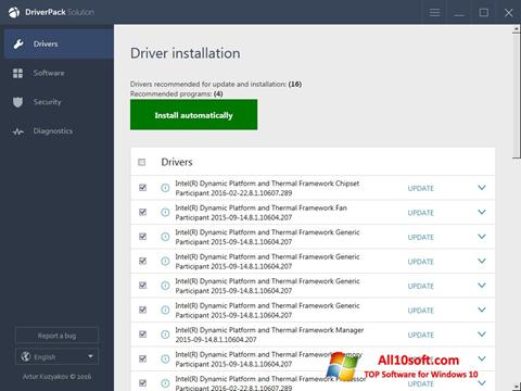 Capture d'écran DriverPack Solution Online pour Windows 10