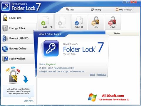 Capture d'écran Folder Lock pour Windows 10