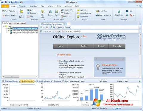 Capture d'écran Offline Explorer pour Windows 10