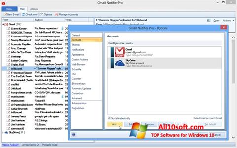Capture d'écran Gmail Notifier pour Windows 10
