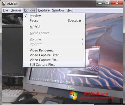 Capture d'écran AMCap pour Windows 10