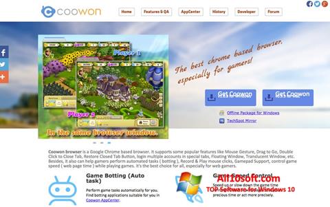 Capture d'écran Coowon Browser pour Windows 10