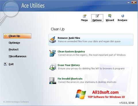 Capture d'écran Ace Utilities pour Windows 10