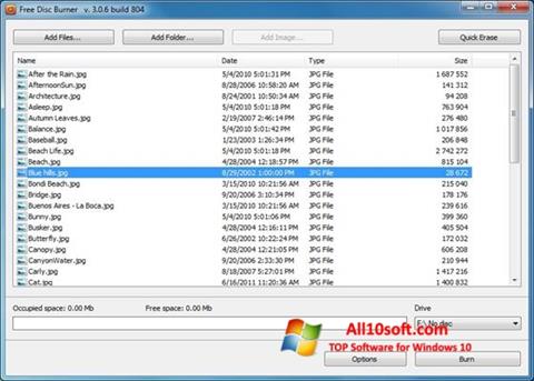 Capture d'écran Free Disc Burner pour Windows 10