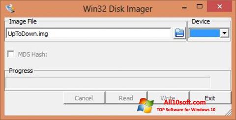 Capture d'écran Win32 Disk Imager pour Windows 10