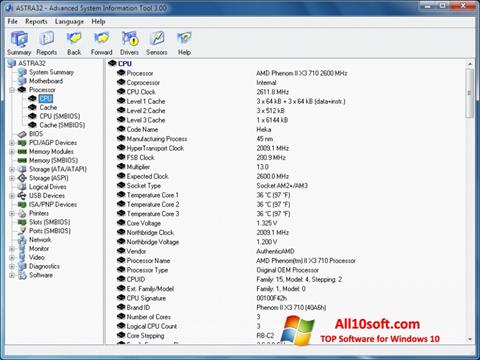 Capture d'écran ASTRA32 pour Windows 10