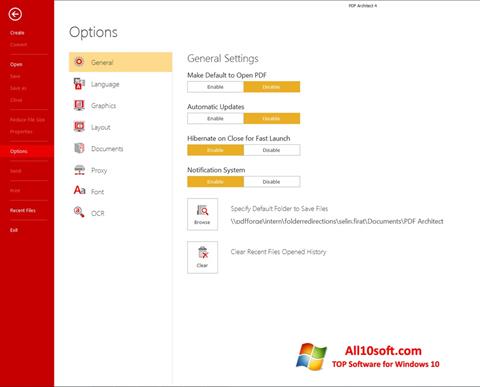 Capture d'écran PDF Architect pour Windows 10