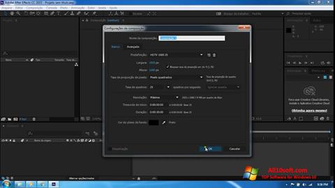 Capture d'écran Adobe After Effects CC pour Windows 10