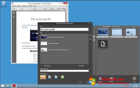 Capture d'écran Screenpresso pour Windows 10