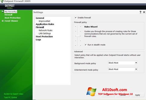 Capture d'écran Outpost Firewall Free pour Windows 10