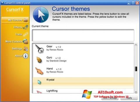 Capture d'écran CursorFX pour Windows 10