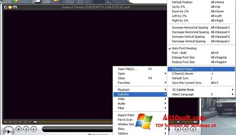 Capture d'écran GOM Player pour Windows 10