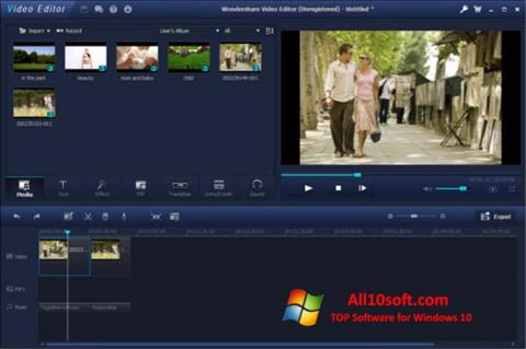 Capture d'écran Wondershare Video Editor pour Windows 10