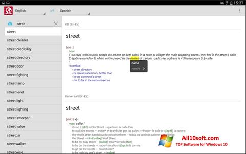 Capture d'écran ABBYY Lingvo pour Windows 10