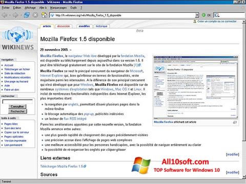 Capture d'écran Mozilla Firefox pour Windows 10