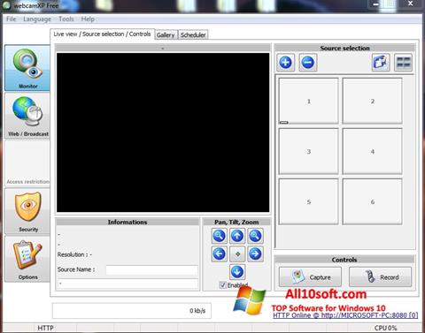 Capture d'écran webcamXP pour Windows 10