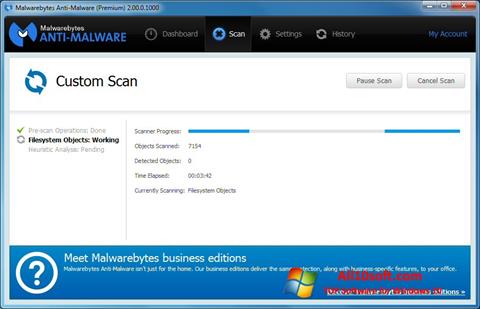 Capture d'écran Malwarebytes Anti-Malware Free pour Windows 10