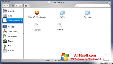 Capture d'écran Cisco VPN Client pour Windows 10
