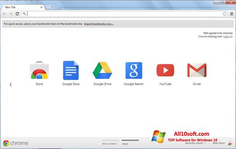 Capture d'écran Google Chrome pour Windows 10