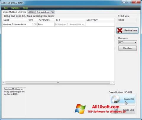 Capture d'écran XBoot pour Windows 10