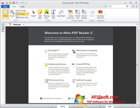 Capture d'écran Nitro PDF Reader pour Windows 10