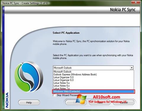 Capture d'écran Nokia PC Suite pour Windows 10