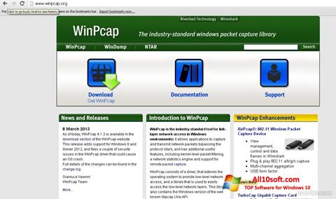 Capture d'écran WinPcap pour Windows 10